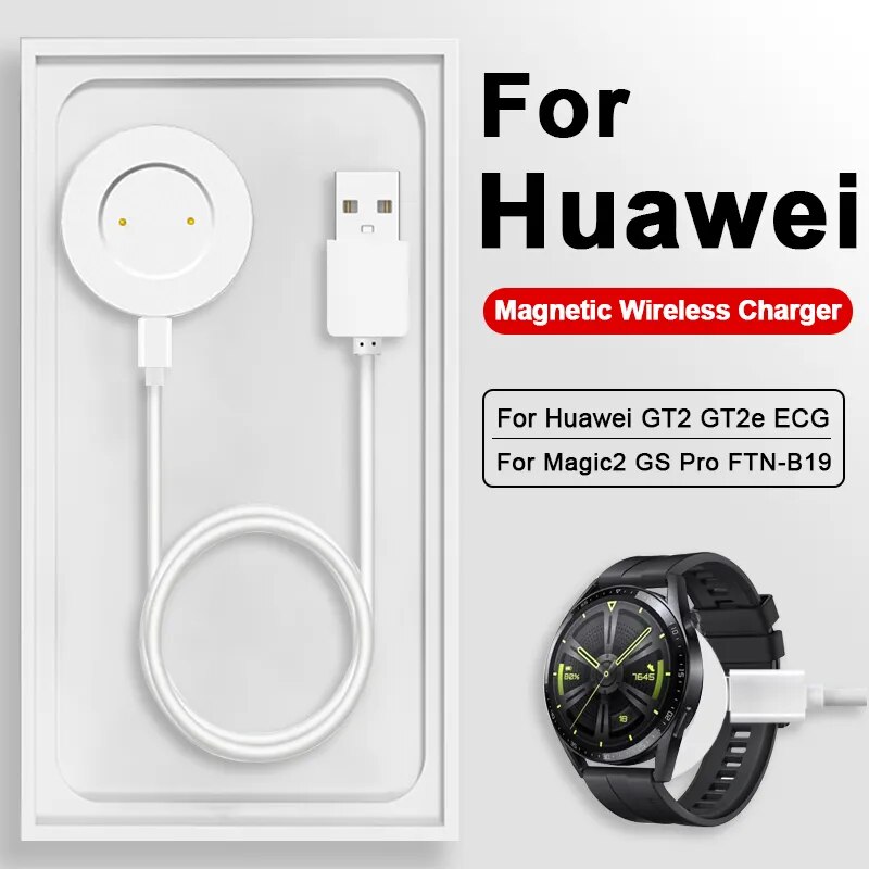 Huawei Watch GT GT2 FTN ECG Honor Watch Magic 2 GS Pro 스마트 시계 고속 충전베이스 용 기존 USB 마그네틱 도크 충전기